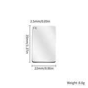 20pcs/Lot Stainless Steel Custom Logo Side Hole Rectangle Tags Charms