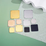 30pcs/Lot Custom Logo Square Tags Personalized Four Holes Clothing Label