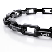 Personalized Names Link Chains Bracelet Boyfriend/Dad Gift