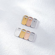 20pcs/Lot 7x14mm Custom Logo Mini Rectangle Charm Name Bracelet Beads