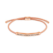 Custom Engraved Bar Tube Braided Bracelet For Girls Mother's Day Gift