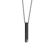 Engraved Stainless Steel Whistle Pendant Jewelry Necklace