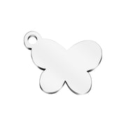 20pcs/Lot Stainless Steel Custom Logo Butterfly Charm Connector