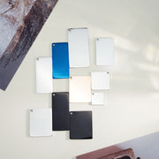 20pcs/Lot Stainless Steel Custom Logo Side Hole Rectangle Tags Charms