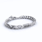 Father's Day Gifts Custom Family Names Cuban Link Chain Bracelet