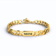 Mother's Day Gifts Custom Names Cuban Link Chain MoM Bracelet