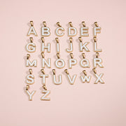 26pcs 17X15mm A-Z One set Enamel Initial Charms With Bails