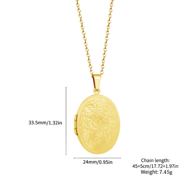 10pcs Brass Heart Round Oval Book Photo Locket Retro Locket Pendant Blanks