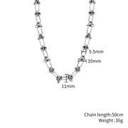 5pcs 20" Stainless Steel Knot Chain With Lobster Clasp Necklace