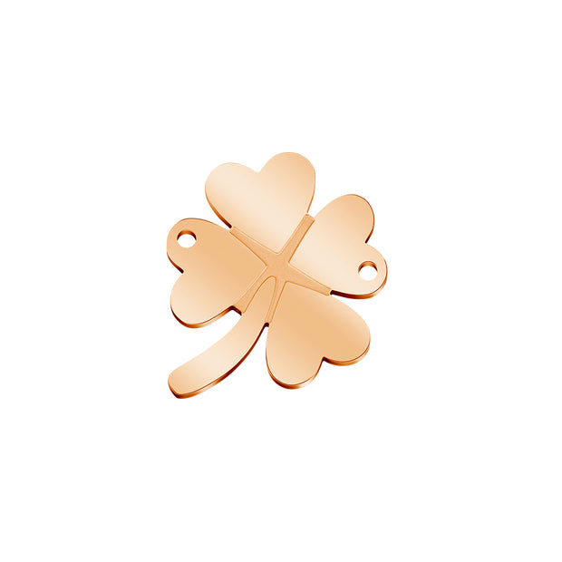 10pcs Stainless Steel Four Leaf Clover Connectors DIY Necklace Charm Blanks