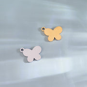 20pcs/Lot Stainless Steel Custom Logo Butterfly Charm Connector
