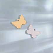 20pcs/Lot Stainless Steel Custom Logo Butterfly Charm Connector