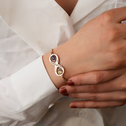 Valentine's Day Gift Custom Name Birthstone Adjustable Bracelet