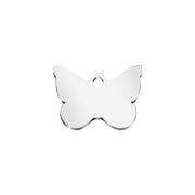 20pcs/Lot Stainless Steel Custom Logo Butterfly Charm Connector