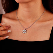 CZ Diamonds Inlaid Initial Necklace