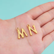 26pcs One Set Stainless Steel Bamboo Bubble Initial Letter Pendant