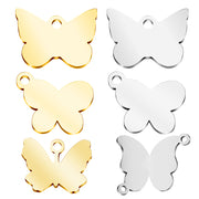 20pcs/Lot Stainless Steel Custom Logo Butterfly Charm Connector