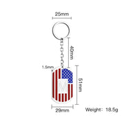 29x51mm Stainless Steel Dog Tag Initial Pendant Etched Flag Military Tag Initial Blanks