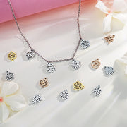 12pcs Stainless Steel Birth Flower Tags Birthflower Charms