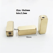 10pcs 6x16mm Stainless Steel Rectangle Bracelet Bar Beads Brush Finished Blanks