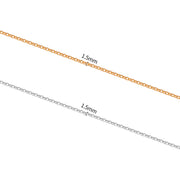 330 Feet Brass 1.5mm Cable Flat Chain Wholesale Fine Bracelet Chain