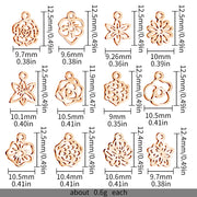 12pcs Stainless Steel Birth Flower Tags Birthflower Charms