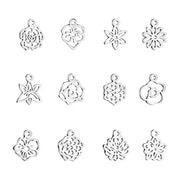 12pcs Stainless Steel Birth Flower Tags Birthflower Charms
