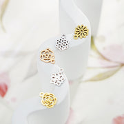 12pcs Stainless Steel Birth Flower Tags Birthflower Charms