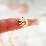 12pcs Stainless Steel Birth Flower Tags Birthflower Charms