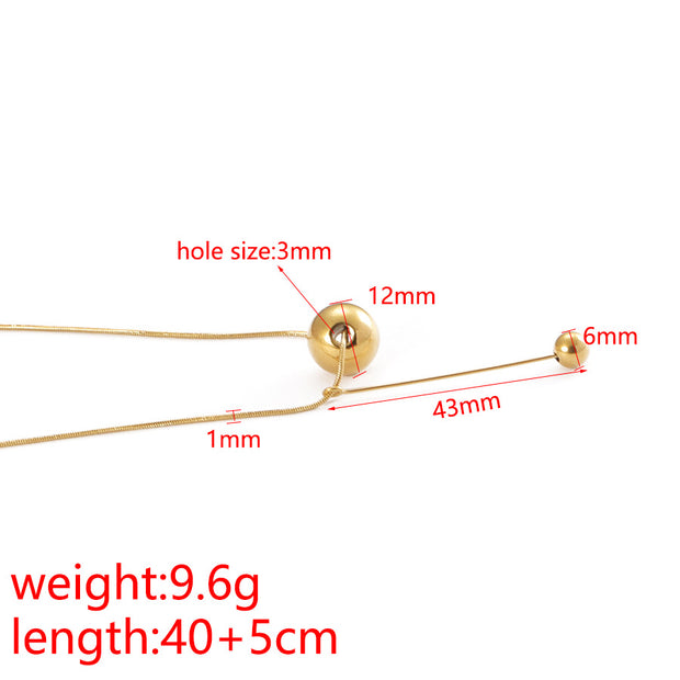 10pcs/lot Stainless Steel 1mm Round Snake Chain Necklace With Ball Fine Choker Chain