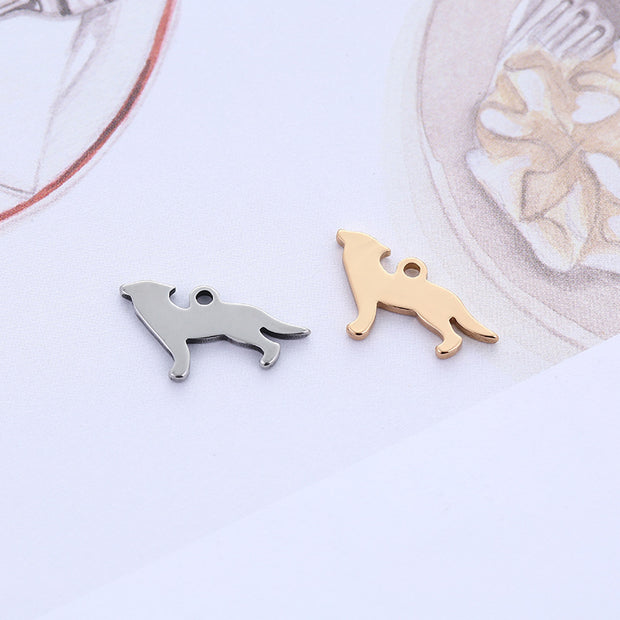 20pcs Stainless Steel Cut Out Pet Tag Hollow Dog Cat Pendant Blanks