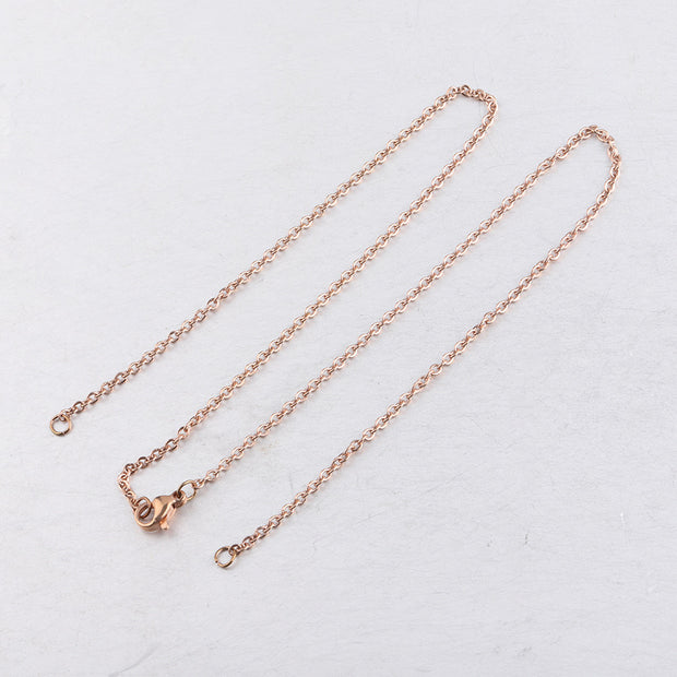 10pcs/lot Stainless Steel 2mm/1.5mm O Chain Necklace With Two Jump Rings