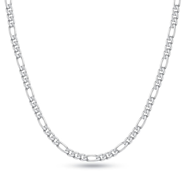 5pcs/lot Stainless Steel 4mm/6mm Figaro Chain Necklace
