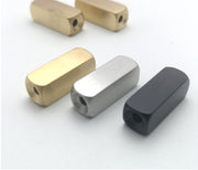 10pcs 6x16mm Stainless Steel Rectangle Bracelet Bar Beads Brush Finished Blanks