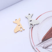 20pcs Stainless Steel Cut Out Pet Tag Hollow Dog Cat Pendant Blanks