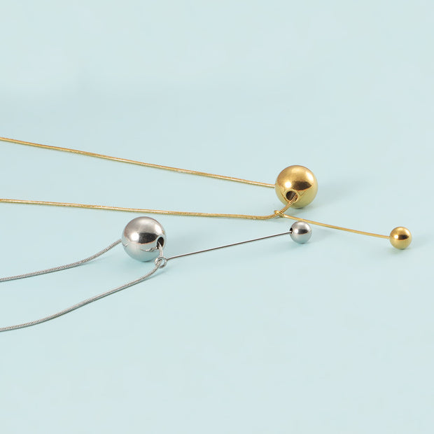 10pcs/lot Stainless Steel 1mm Round Snake Chain Necklace With Ball Fine Choker Chain