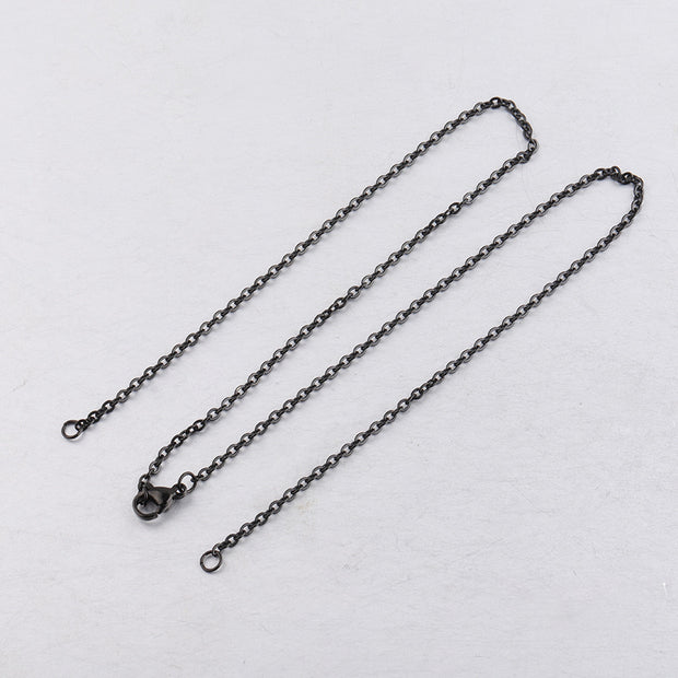 10pcs/lot Stainless Steel 2mm/1.5mm O Chain Necklace With Two Jump Rings