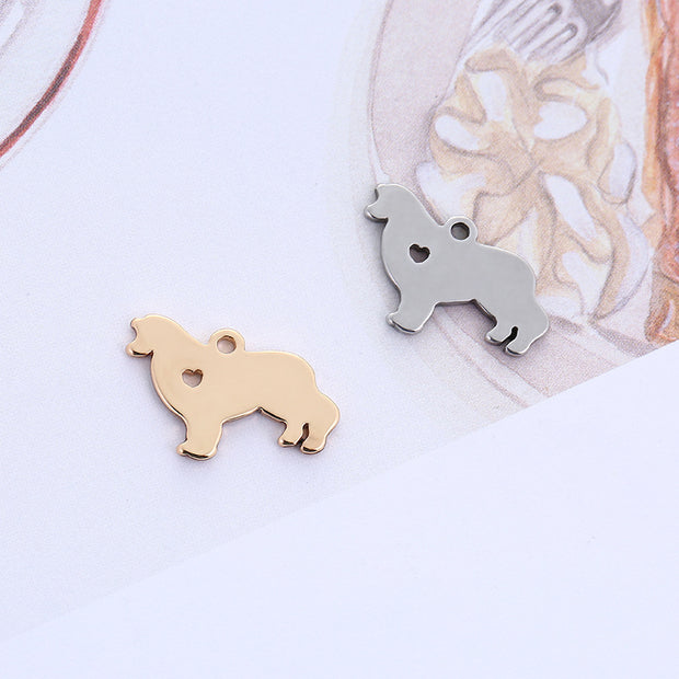 20pcs Stainless Steel Cut Out Pet Tag Hollow Dog Cat Pendant Blanks