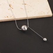 10pcs/lot Stainless Steel 1mm Round Snake Chain Necklace With Ball Fine Choker Chain