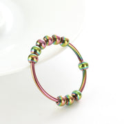 10pcs Handmade Anxiety Relief Beaded Spinner Ring