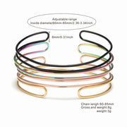 5pcs New Adjustable Open Wire Bracelet Cuff