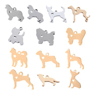 20pcs Stainless Steel Cut Out Pet Tag Hollow Dog Cat Pendant Blanks