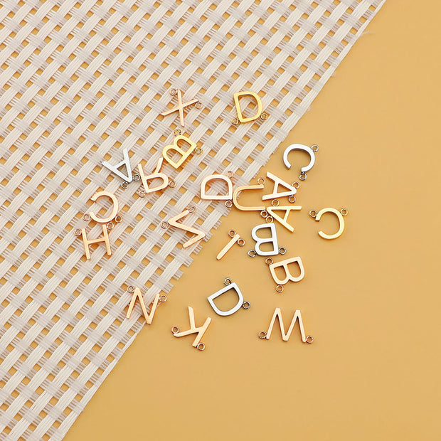 26pcs One Set A-Z letters 8.5mm Mini Initial Connector With Jump Rings