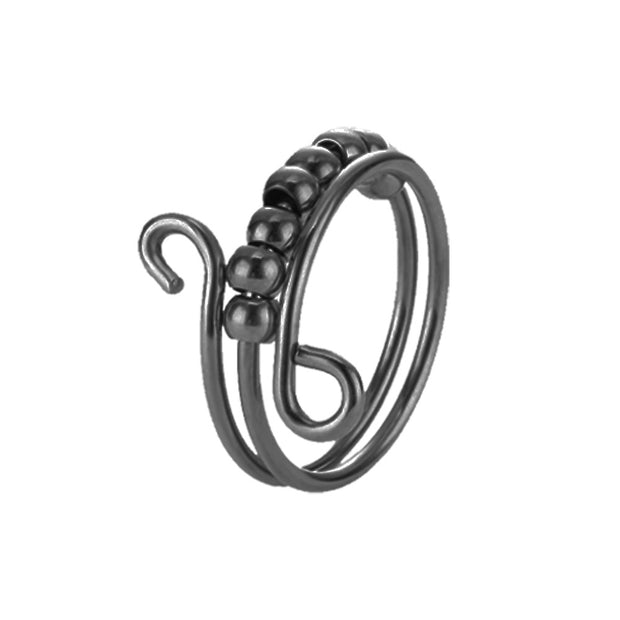10pcs Titanium Rotating Fidget Ring Beaded Anxiety Rings