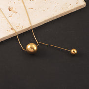 10pcs/lot Stainless Steel 1mm Round Snake Chain Necklace With Ball Fine Choker Chain
