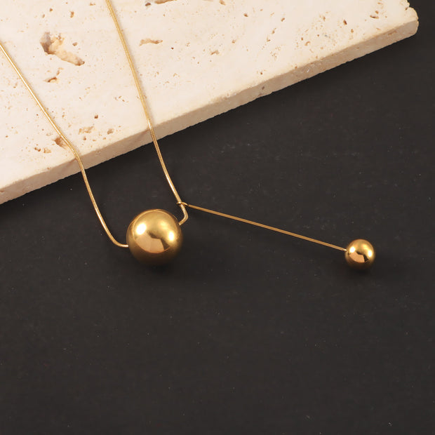 10pcs/lot Stainless Steel 1mm Round Snake Chain Necklace With Ball Fine Choker Chain