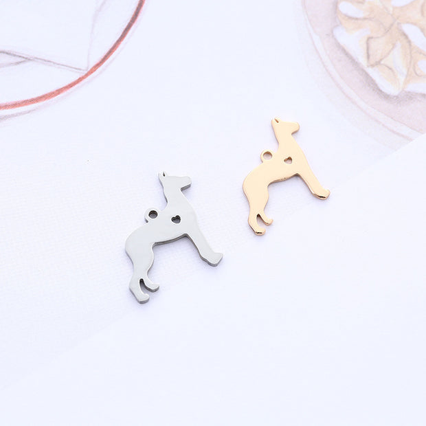 20pcs Stainless Steel Cut Out Pet Tag Hollow Dog Cat Pendant Blanks