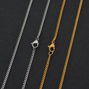 10pcs/lot Basic Cuban Chain Necklace 1.5mm/2mm Width Stainless Steel Link Chain