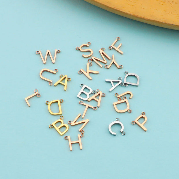 26pcs One Set A-Z letters 8.5mm Mini Initial Connector With Jump Rings