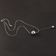 10pcs/lot Stainless Steel 1mm Round Snake Chain Necklace With Ball Fine Choker Chain